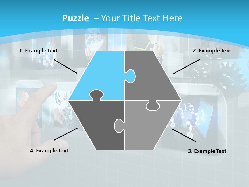 A Person Touching A Screen With A Finger PowerPoint Template