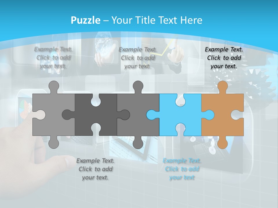 A Person Touching A Screen With A Finger PowerPoint Template