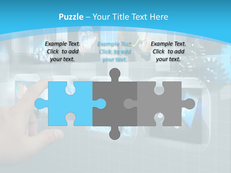 A Person Touching A Screen With A Finger PowerPoint Template