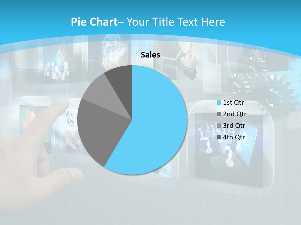 A Person Touching A Screen With A Finger PowerPoint Template