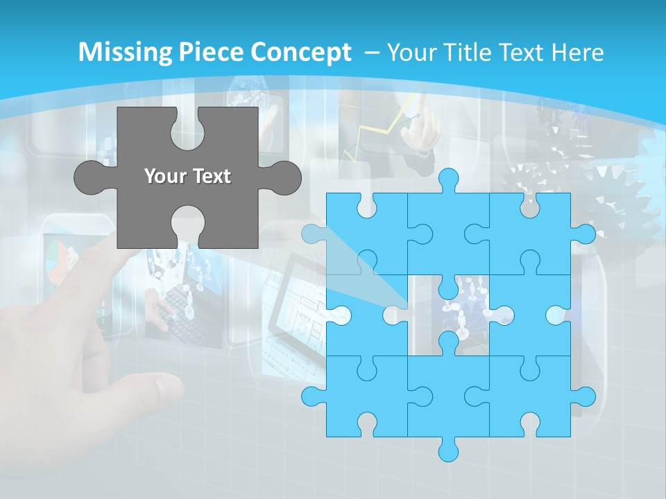 A Person Touching A Screen With A Finger PowerPoint Template