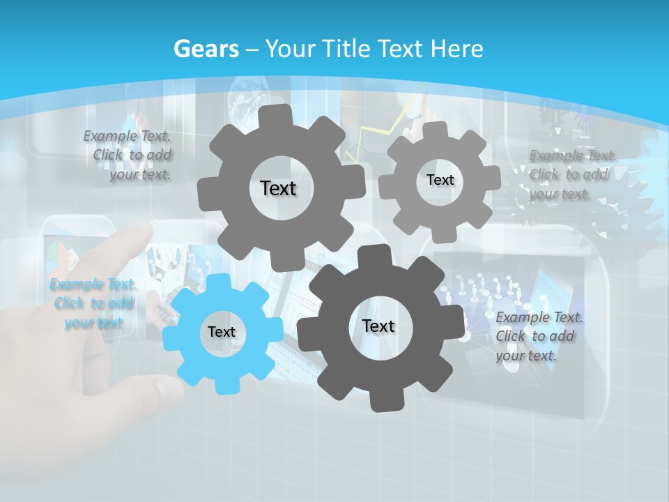 A Person Touching A Screen With A Finger PowerPoint Template