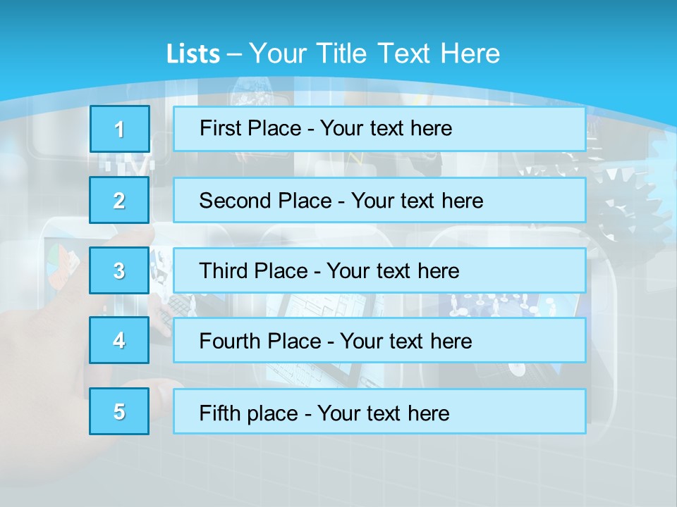 A Person Touching A Screen With A Finger PowerPoint Template