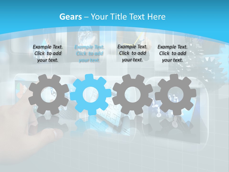 A Person Touching A Screen With A Finger PowerPoint Template