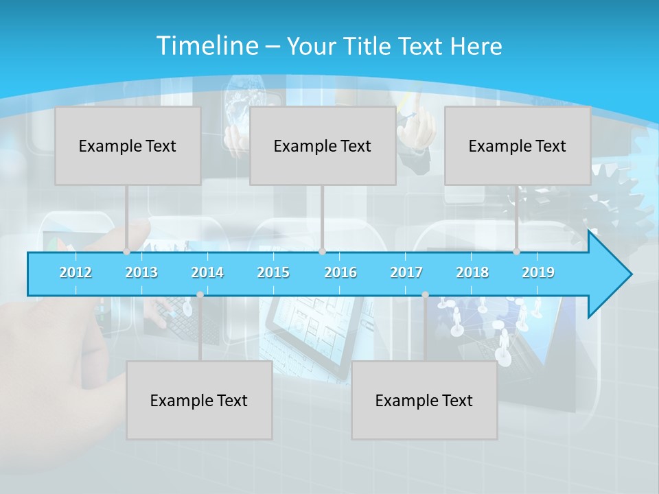 A Person Touching A Screen With A Finger PowerPoint Template