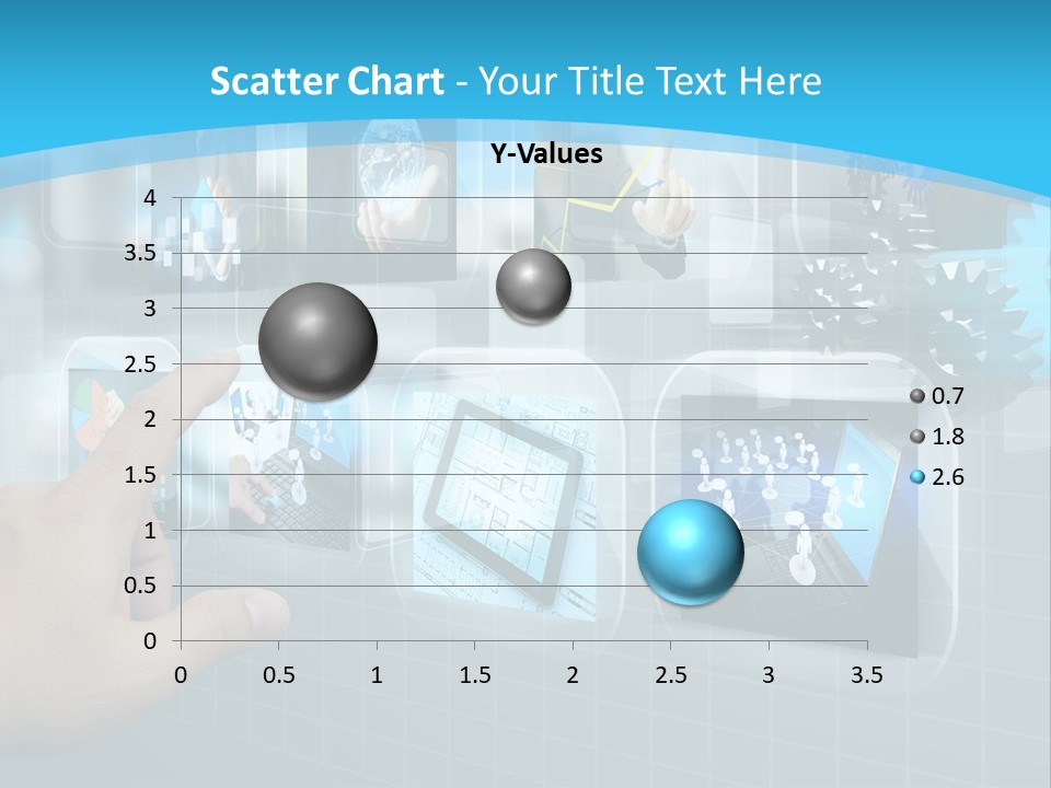 A Person Touching A Screen With A Finger PowerPoint Template