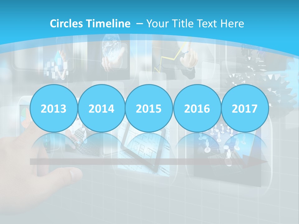 A Person Touching A Screen With A Finger PowerPoint Template