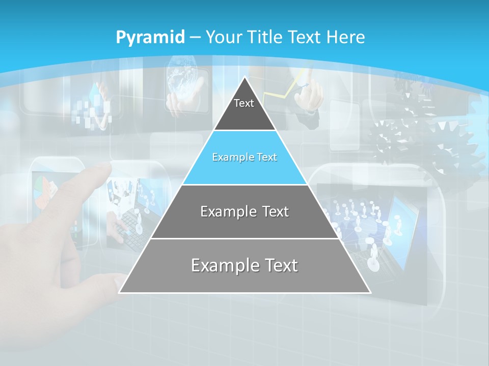 A Person Touching A Screen With A Finger PowerPoint Template
