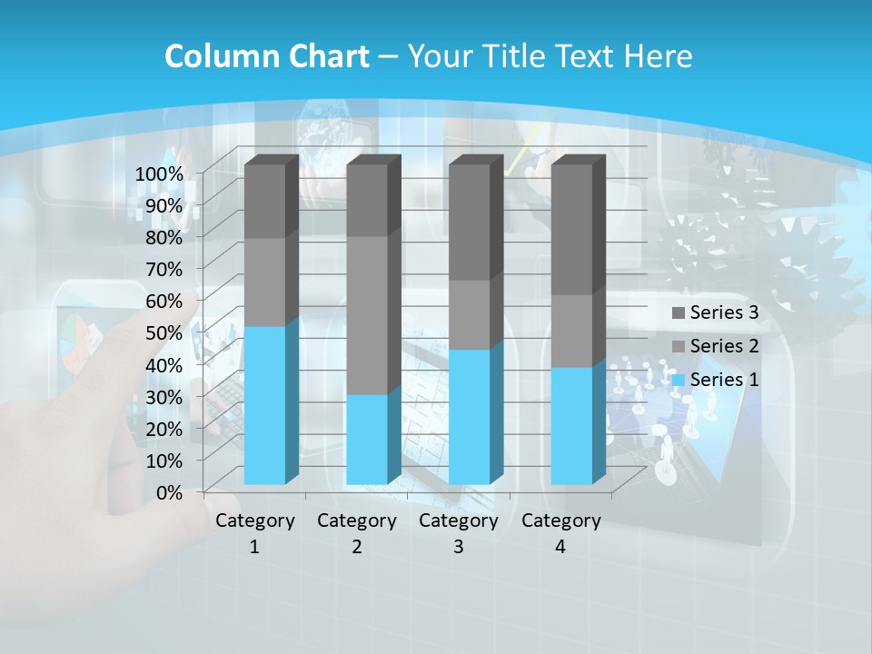 A Person Touching A Screen With A Finger PowerPoint Template