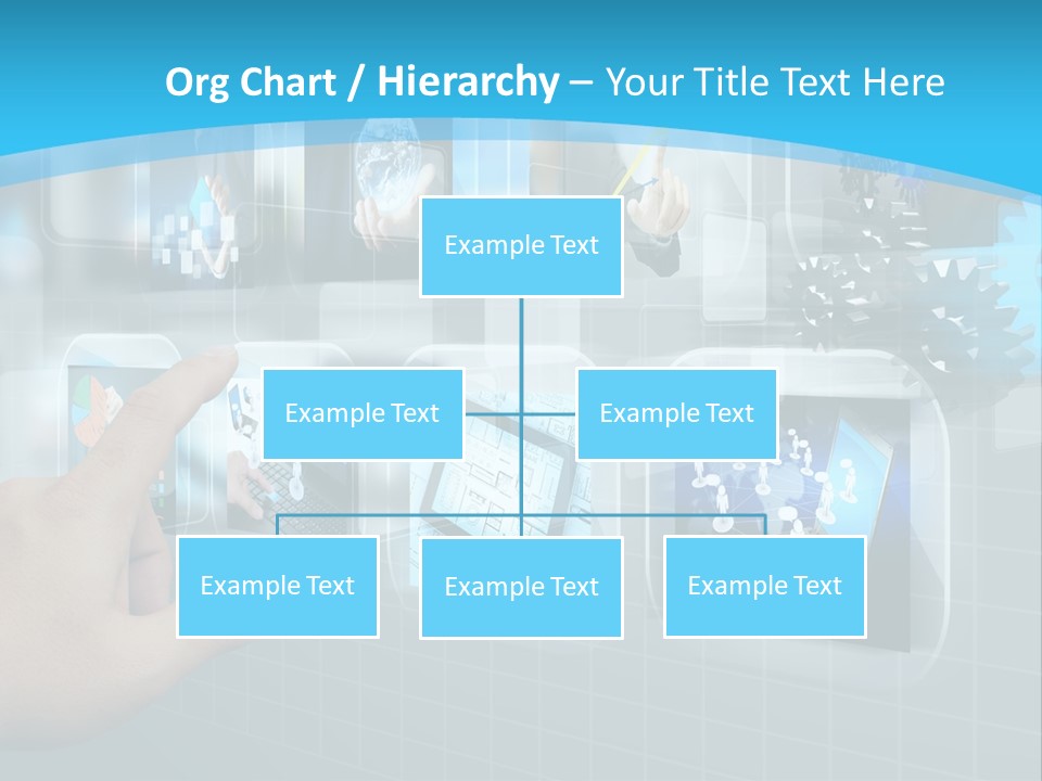 A Person Touching A Screen With A Finger PowerPoint Template