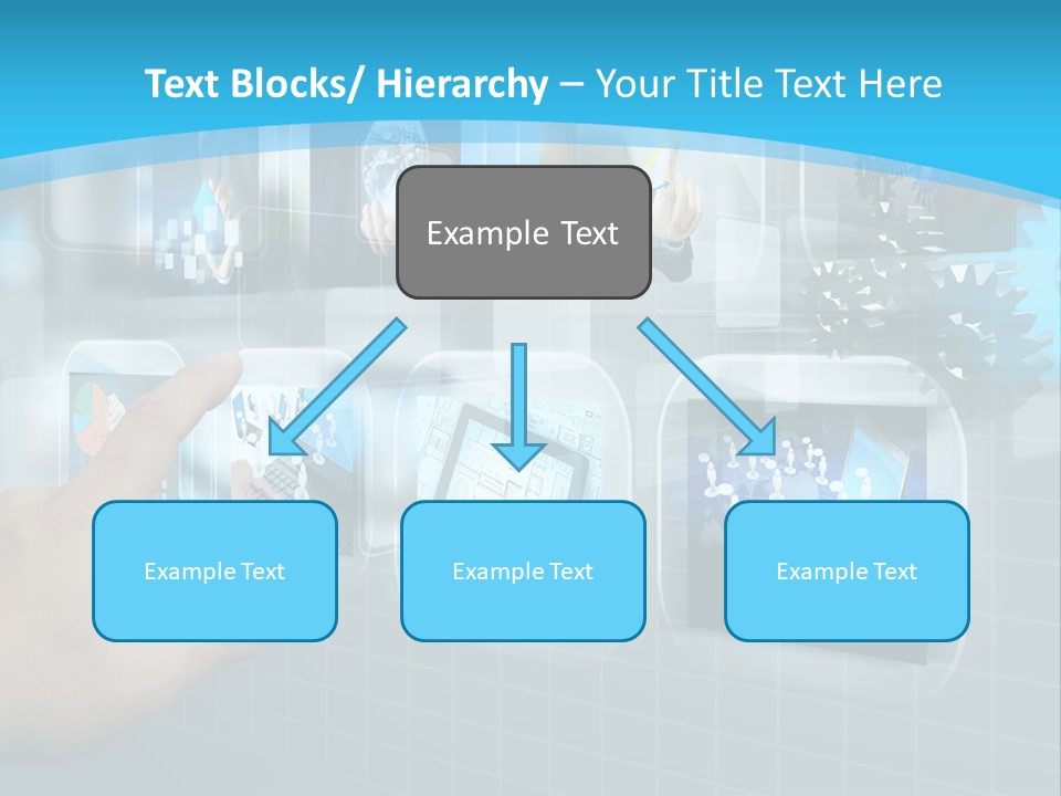 A Person Touching A Screen With A Finger PowerPoint Template