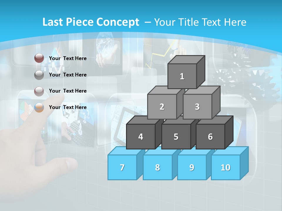 A Person Touching A Screen With A Finger PowerPoint Template