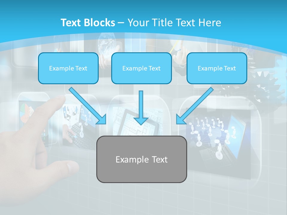 A Person Touching A Screen With A Finger PowerPoint Template