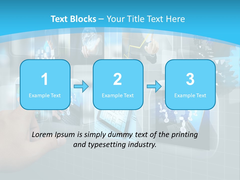 A Person Touching A Screen With A Finger PowerPoint Template