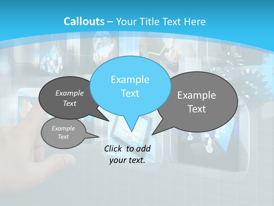 A Person Touching A Screen With A Finger PowerPoint Template