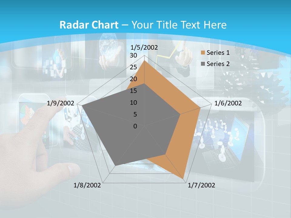 A Person Touching A Screen With A Finger PowerPoint Template