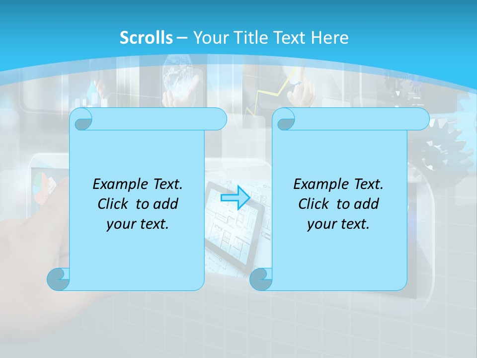 A Person Touching A Screen With A Finger PowerPoint Template