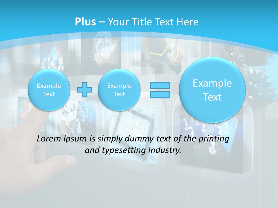 A Person Touching A Screen With A Finger PowerPoint Template