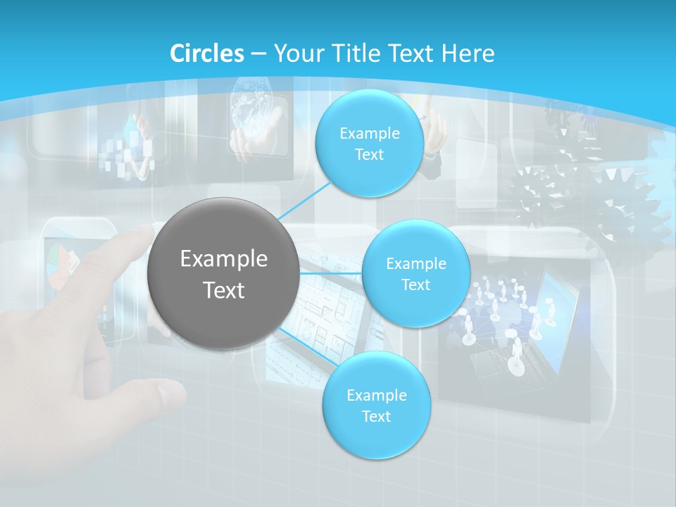A Person Touching A Screen With A Finger PowerPoint Template