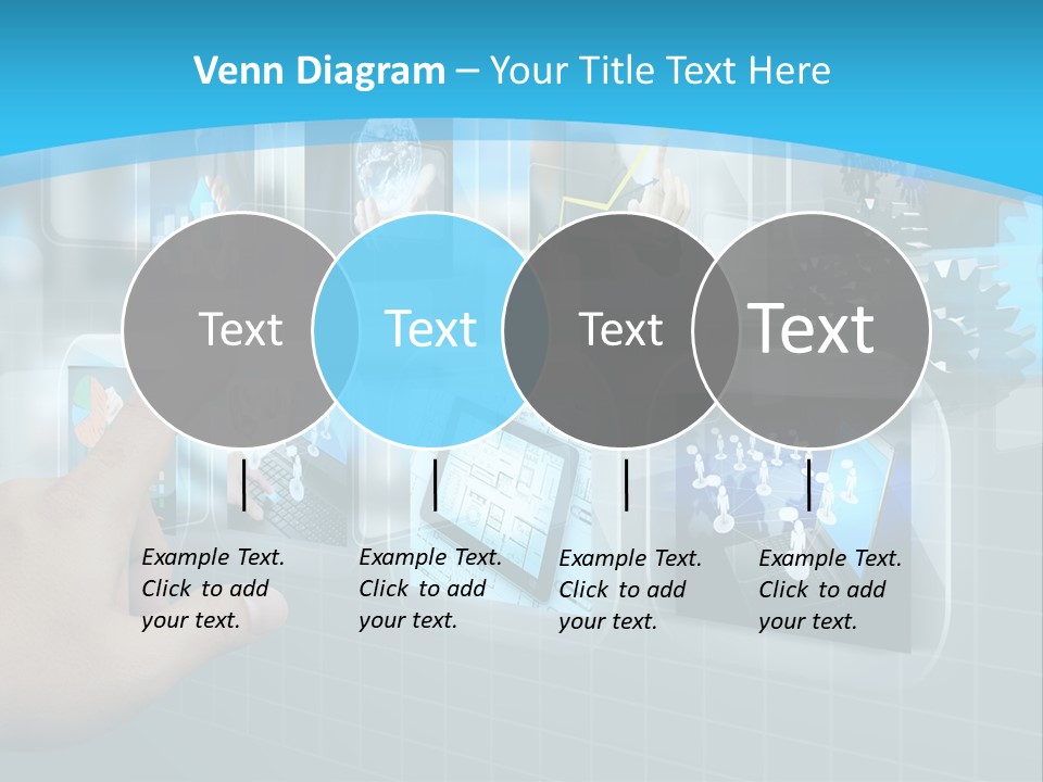 A Person Touching A Screen With A Finger PowerPoint Template