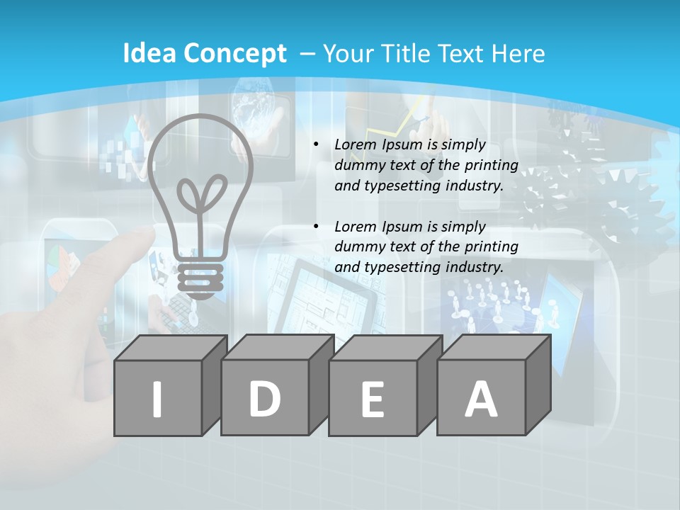 A Person Touching A Screen With A Finger PowerPoint Template