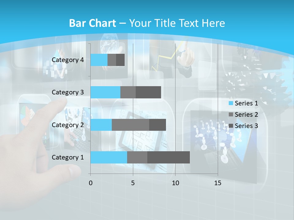 A Person Touching A Screen With A Finger PowerPoint Template