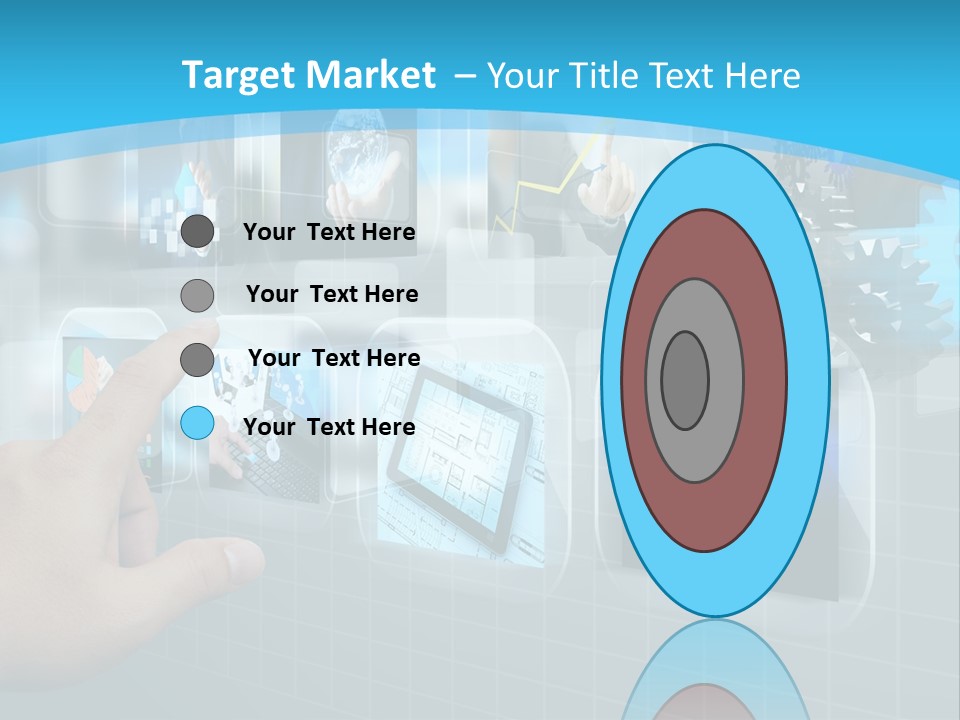 A Person Touching A Screen With A Finger PowerPoint Template