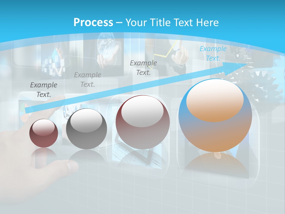 A Person Touching A Screen With A Finger PowerPoint Template