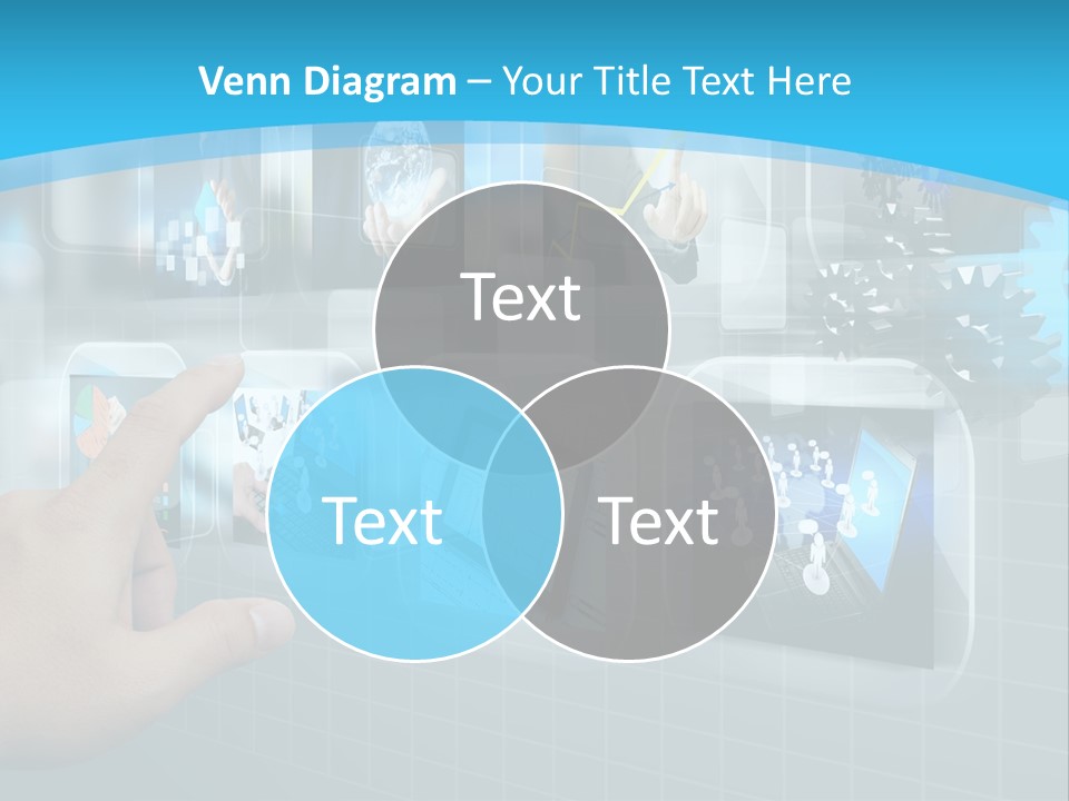 A Person Touching A Screen With A Finger PowerPoint Template