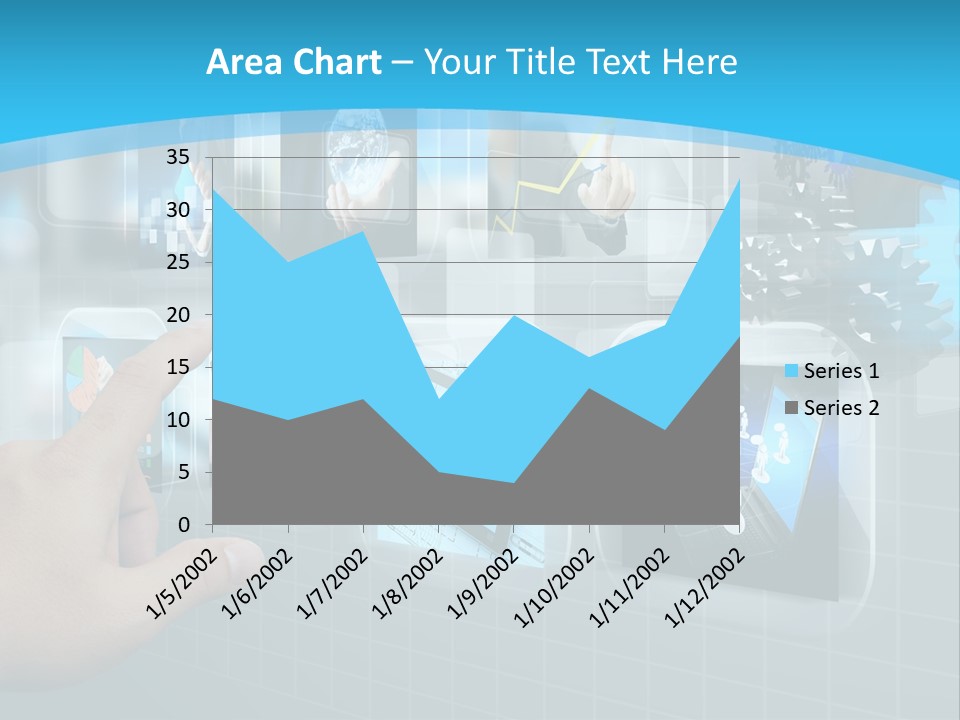 A Person Touching A Screen With A Finger PowerPoint Template