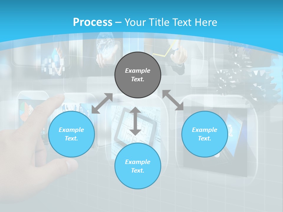 A Person Touching A Screen With A Finger PowerPoint Template