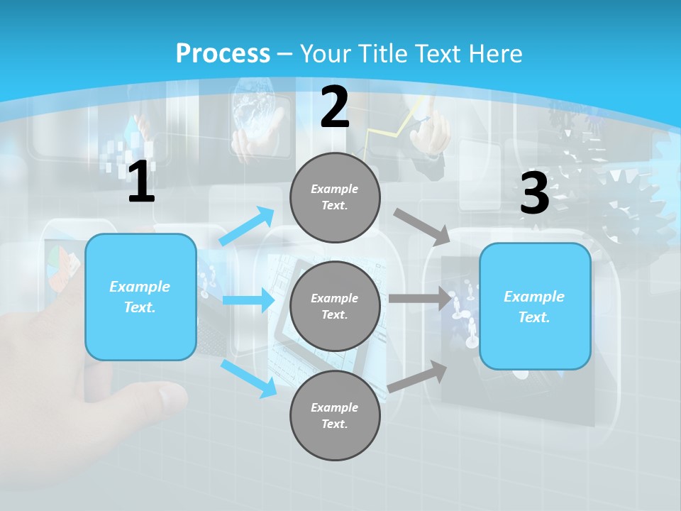 A Person Touching A Screen With A Finger PowerPoint Template