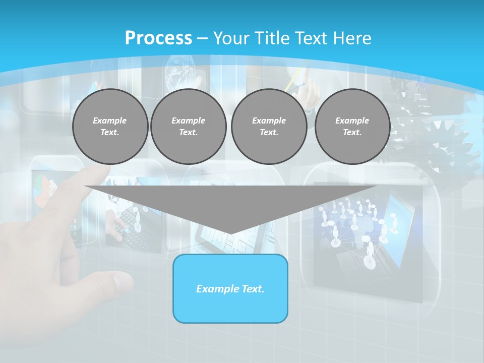 A Person Touching A Screen With A Finger PowerPoint Template