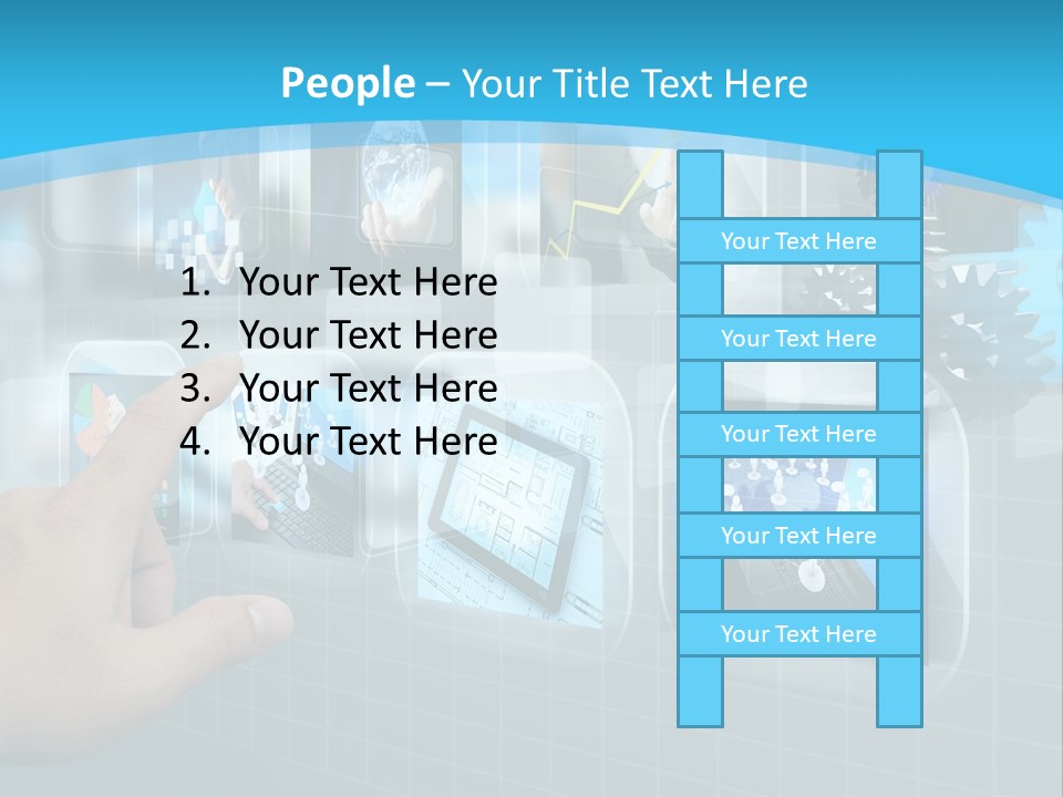 A Person Touching A Screen With A Finger PowerPoint Template