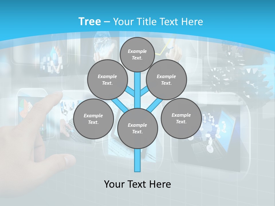 A Person Touching A Screen With A Finger PowerPoint Template