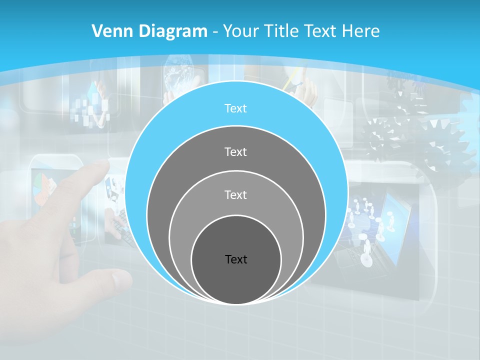 A Person Touching A Screen With A Finger PowerPoint Template