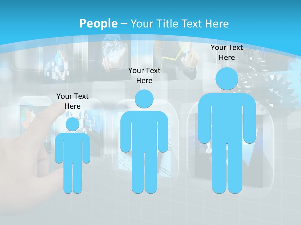 A Person Touching A Screen With A Finger PowerPoint Template