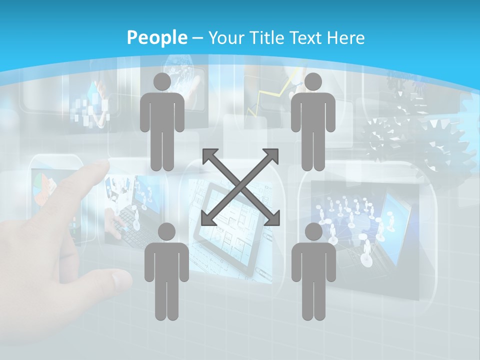 A Person Touching A Screen With A Finger PowerPoint Template