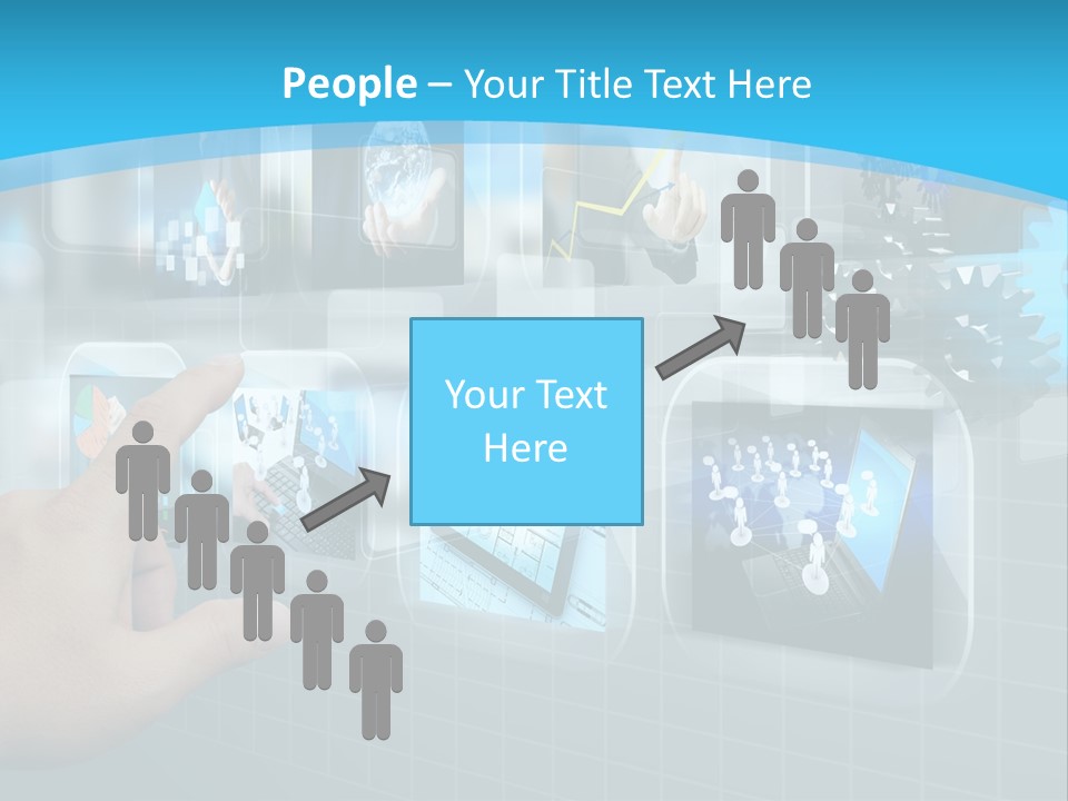 A Person Touching A Screen With A Finger PowerPoint Template