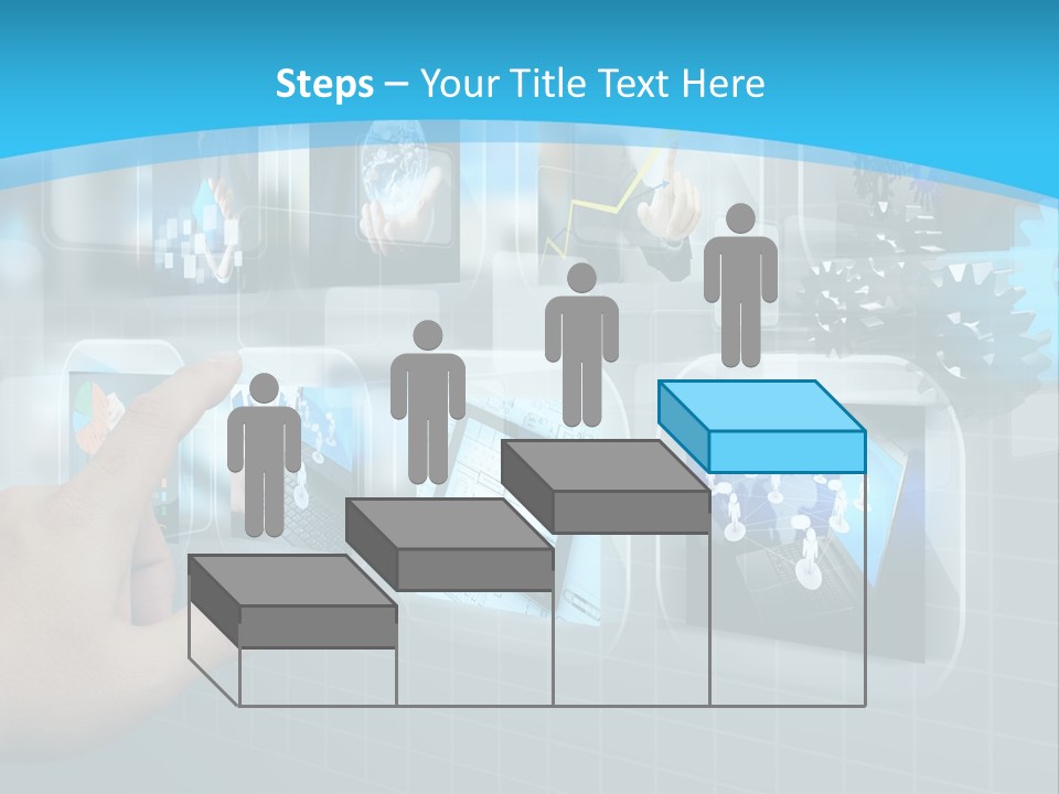 A Person Touching A Screen With A Finger PowerPoint Template