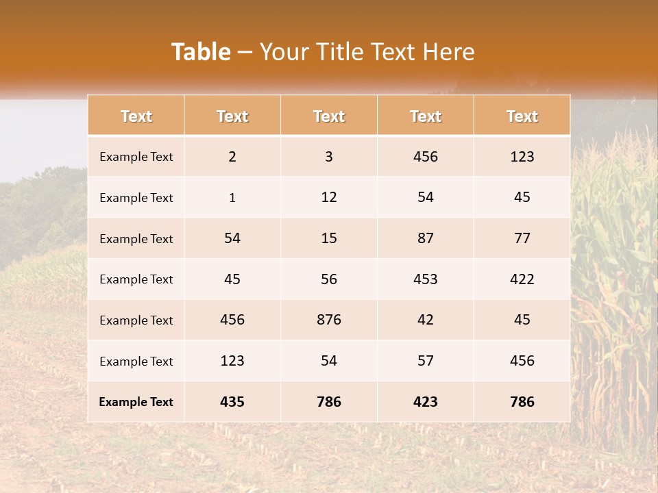 A Red Tractor Driving Down A Road Next To A Corn Field PowerPoint Template