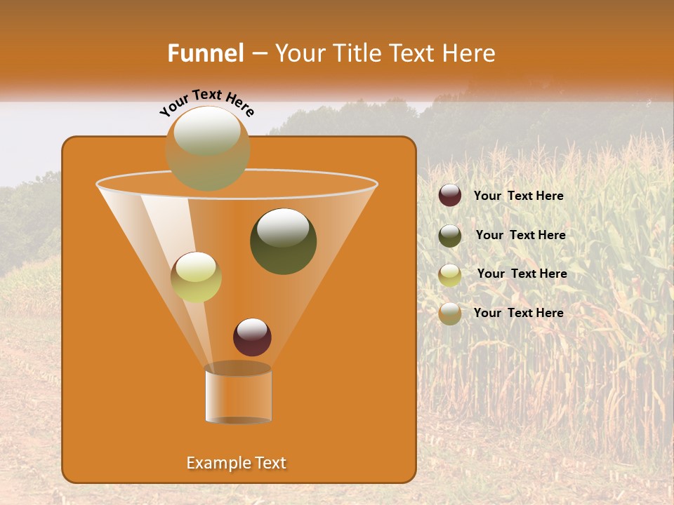 A Red Tractor Driving Down A Road Next To A Corn Field PowerPoint Template