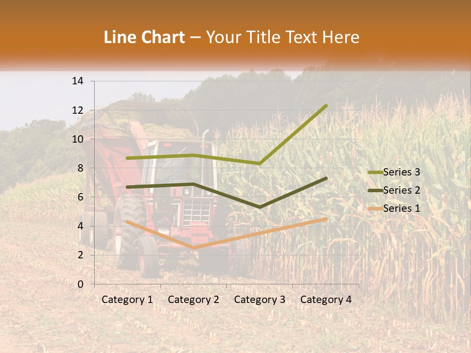 A Red Tractor Driving Down A Road Next To A Corn Field PowerPoint Template