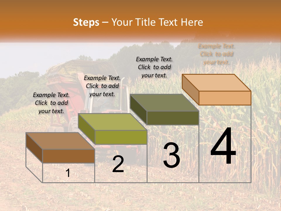 A Red Tractor Driving Down A Road Next To A Corn Field PowerPoint Template