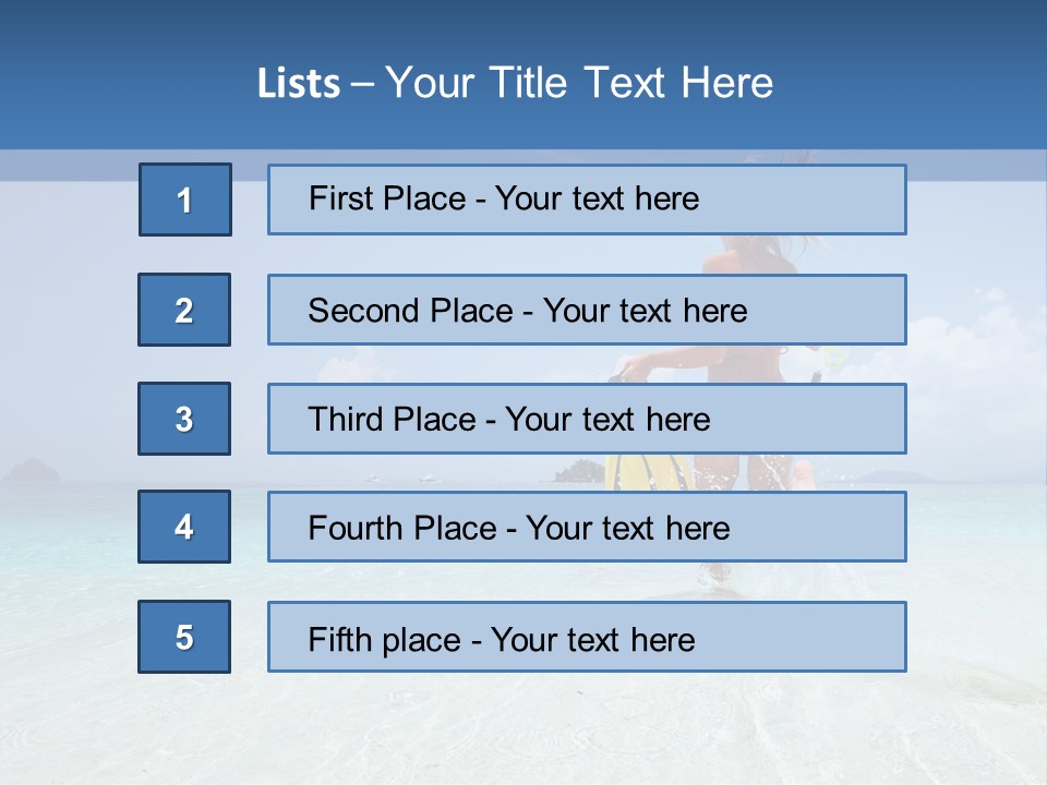 A Woman Running In The Water With A Surfboard PowerPoint Template
