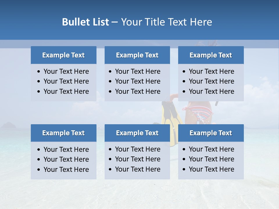 A Woman Running In The Water With A Surfboard PowerPoint Template