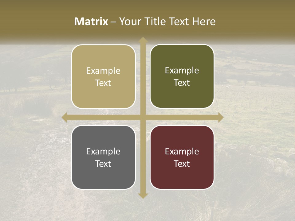 A Dirt Path In A Field With Mountains In The Background PowerPoint Template