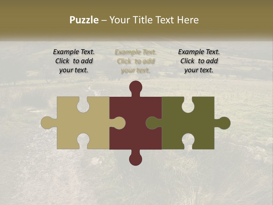 A Dirt Path In A Field With Mountains In The Background PowerPoint Template