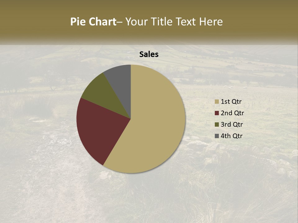 A Dirt Path In A Field With Mountains In The Background PowerPoint Template