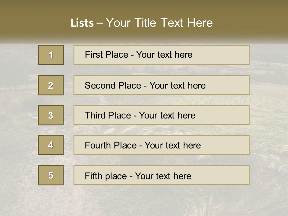 A Dirt Path In A Field With Mountains In The Background PowerPoint Template